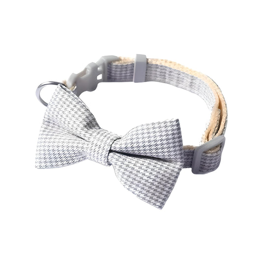 Checkered Bow Collar